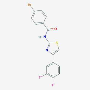 4-bromo-N-[4-(3,4-difluorophenyl)-1,3-thiazol-2-yl]benzamide