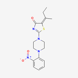 5-(1-methylpropylidene)-2-[4-(2-nitrophenyl)-1-piperazinyl]-1,3-thiazol-4(5H)-one