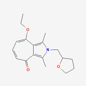 molecular formula C18H23NO3 B3953338 8-ethoxy-1,3-dimethyl-2-(tetrahydro-2-furanylmethyl)cyclohepta[c]pyrrol-4(2H)-one 