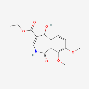 ethyl 5-hydroxy-8,9-dimethoxy-3-methyl-1-oxo-2,5-dihydro-1H-2-benzazepine-4-carboxylate