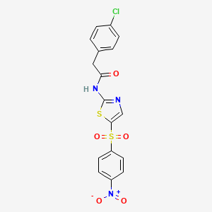 2-(4-chlorophenyl)-N-{5-[(4-nitrophenyl)sulfonyl]-1,3-thiazol-2-yl}acetamide