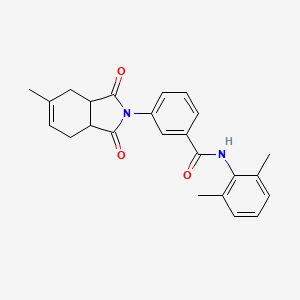 molecular formula C24H24N2O3 B3953358 N-(2,6-dimethylphenyl)-3-(5-methyl-1,3-dioxo-1,3,3a,4,7,7a-hexahydro-2H-isoindol-2-yl)benzamide 