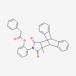 2-(15-methyl-16,18-dioxo-17-azapentacyclo[6.6.5.0~2,7~.0~9,14~.0~15,19~]nonadeca-2,4,6,9,11,13-hexaen-17-yl)phenyl phenylacetate