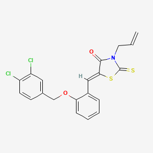 molecular formula C20H15Cl2NO2S2 B3953387 3-allyl-5-{2-[(3,4-dichlorobenzyl)oxy]benzylidene}-2-thioxo-1,3-thiazolidin-4-one 