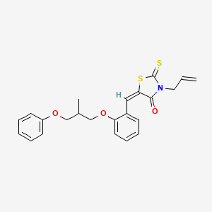 molecular formula C23H23NO3S2 B3953388 3-allyl-5-[2-(2-methyl-3-phenoxypropoxy)benzylidene]-2-thioxo-1,3-thiazolidin-4-one 