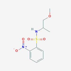 molecular formula C10H14N2O5S B3953396 N-(2-methoxy-1-methylethyl)-2-nitrobenzenesulfonamide 