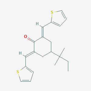 molecular formula C21H24OS2 B395340 4-Tert-pentyl-2,6-bis(2-thienylmethylene)cyclohexanone 