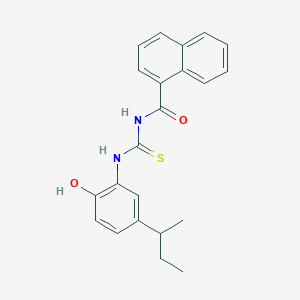 molecular formula C22H22N2O2S B3953401 N-{[(5-sec-butyl-2-hydroxyphenyl)amino]carbonothioyl}-1-naphthamide 