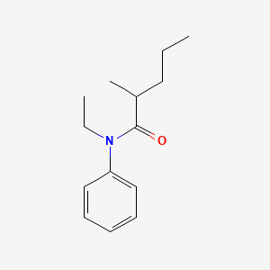 molecular formula C14H21NO B3953417 N-ethyl-2-methyl-N-phenylpentanamide 