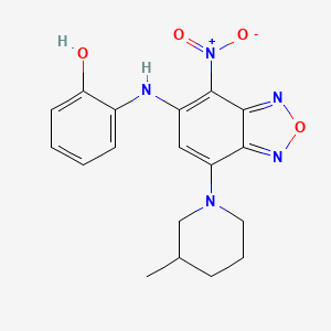 2-{[7-(3-methyl-1-piperidinyl)-4-nitro-2,1,3-benzoxadiazol-5-yl]amino}phenol