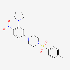 1-[(4-methylphenyl)sulfonyl]-4-[4-nitro-3-(1-pyrrolidinyl)phenyl]piperazine