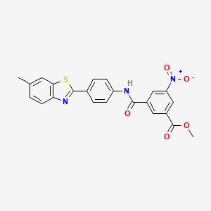 molecular formula C23H17N3O5S B3953453 methyl 3-({[4-(6-methyl-1,3-benzothiazol-2-yl)phenyl]amino}carbonyl)-5-nitrobenzoate 