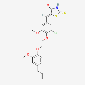 5-{4-[2-(4-allyl-2-methoxyphenoxy)ethoxy]-3-chloro-5-methoxybenzylidene}-2-thioxo-1,3-thiazolidin-4-one