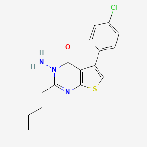 3-amino-2-butyl-5-(4-chlorophenyl)thieno[2,3-d]pyrimidin-4(3H)-one