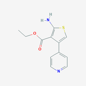 molecular formula C12H12N2O2S B039535 Ethyl 2-amino-4-(pyridin-4-yl)thiophene-3-carboxylate CAS No. 117516-88-8