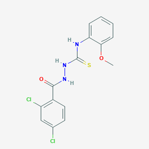 molecular formula C15H13Cl2N3O2S B395355 2-(2,4-dichlorobenzoyl)-N-(2-methoxyphenyl)hydrazinecarbothioamide 