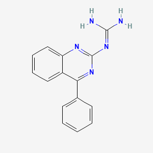 molecular formula C15H13N5 B3953556 N-(4-phenyl-2-quinazolinyl)guanidine 