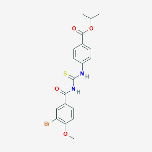 molecular formula C19H19BrN2O4S B395356 Isopropyl 4-({[(3-bromo-4-methoxybenzoyl)amino]carbothioyl}amino)benzoate 
