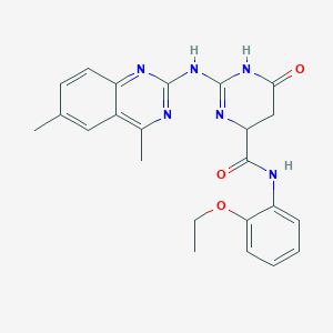 molecular formula C23H24N6O3 B3953567 2-[(4,6-dimethyl-2-quinazolinyl)amino]-N-(2-ethoxyphenyl)-6-oxo-1,4,5,6-tetrahydro-4-pyrimidinecarboxamide 