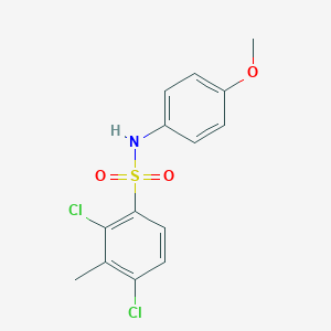 molecular formula C14H13Cl2NO3S B395362 2,4-dichloro-N-(4-methoxyphenyl)-3-methylbenzenesulfonamide 