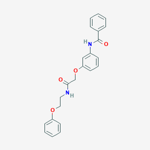 molecular formula C23H22N2O4 B395364 N-(3-{2-oxo-2-[(2-phenoxyethyl)amino]ethoxy}phenyl)benzamide 