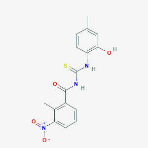 N-{[(2-hydroxy-4-methylphenyl)amino]carbonothioyl}-2-methyl-3-nitrobenzamide