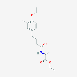 ethyl (2S)-2-{[4-(4-ethoxy-3-methylphenyl)butanoyl]amino}propanoate