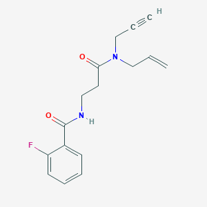 N-{3-[allyl(prop-2-yn-1-yl)amino]-3-oxopropyl}-2-fluorobenzamide