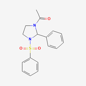 1-acetyl-2-phenyl-3-(phenylsulfonyl)imidazolidine