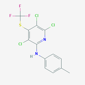molecular formula C13H8Cl3F3N2S B395372 3,5,6-trichloro-N-(4-methylphenyl)-4-[(trifluoromethyl)sulfanyl]pyridin-2-amine 