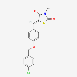 5-{4-[(4-chlorobenzyl)oxy]benzylidene}-3-ethyl-1,3-thiazolidine-2,4-dione