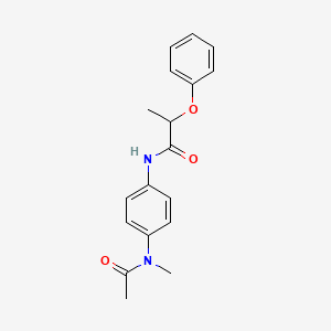 molecular formula C18H20N2O3 B3953750 N-{4-[acetyl(methyl)amino]phenyl}-2-phenoxypropanamide 