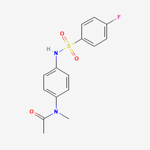 N-(4-{[(4-fluorophenyl)sulfonyl]amino}phenyl)-N-methylacetamide