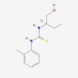 molecular formula C12H18N2OS B395377 N-[1-(hydroxymethyl)propyl]-N'-(2-methylphenyl)thiourea 