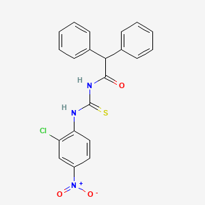 N-{[(2-chloro-4-nitrophenyl)amino]carbonothioyl}-2,2-diphenylacetamide