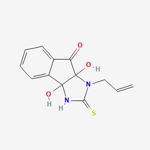 molecular formula C13H12N2O3S B3953810 1-allyl-3a,8a-dihydroxy-2-thioxo-2,3,3a,8a-tetrahydroindeno[1,2-d]imidazol-8(1H)-one 