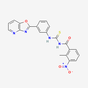 2-methyl-3-nitro-N-{[(3-[1,3]oxazolo[4,5-b]pyridin-2-ylphenyl)amino]carbonothioyl}benzamide