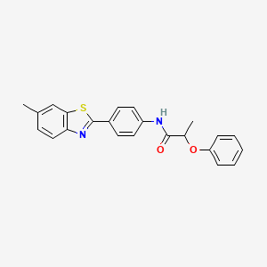 N-[4-(6-methyl-1,3-benzothiazol-2-yl)phenyl]-2-phenoxypropanamide