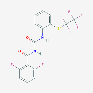 molecular formula C16H9F7N2O2S B395384 1-(2,6-Difluoro-benzoyl)-3-(2-pentafluoroethylsulfanyl-phenyl)-urea 