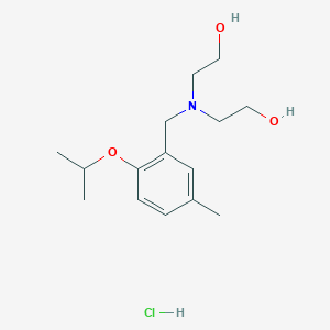 molecular formula C15H26ClNO3 B3953842 2,2'-[(2-isopropoxy-5-methylbenzyl)imino]diethanol hydrochloride 