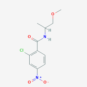 molecular formula C11H13ClN2O4 B3953872 2-chloro-N-(2-methoxy-1-methylethyl)-4-nitrobenzamide 