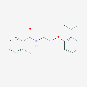 molecular formula C20H25NO2S B395389 N-[2-(2-Isopropyl-5-methyl-phenoxy)-ethyl]-2-methylsulfanyl-benzamide 