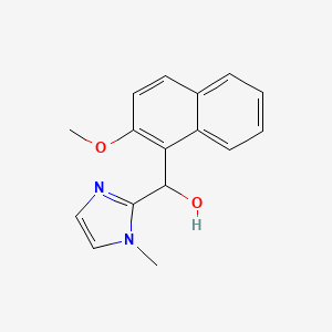 molecular formula C16H16N2O2 B3953894 (2-methoxy-1-naphthyl)(1-methyl-1H-imidazol-2-yl)methanol 