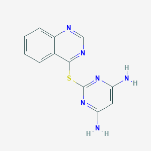 molecular formula C12H10N6S B395390 2-(Quinazolin-4-ylsulfanyl)pyrimidine-4,6-diamine 