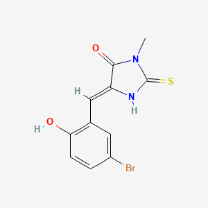 molecular formula C11H9BrN2O2S B3953902 5-(5-bromo-2-hydroxybenzylidene)-3-methyl-2-thioxo-4-imidazolidinone 