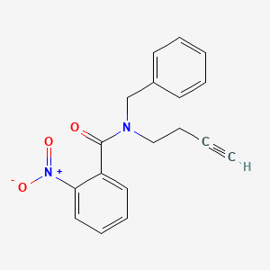 molecular formula C18H16N2O3 B3953910 N-benzyl-N-3-butyn-1-yl-2-nitrobenzamide 