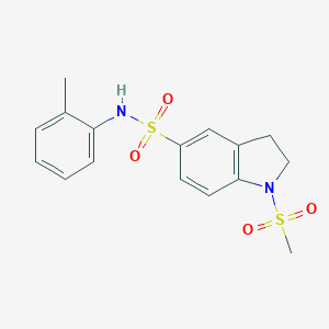 molecular formula C16H18N2O4S2 B395392 N-(2-Methylphenyl)-1-(methylsulfonyl)-5-indolinesulfonamide 