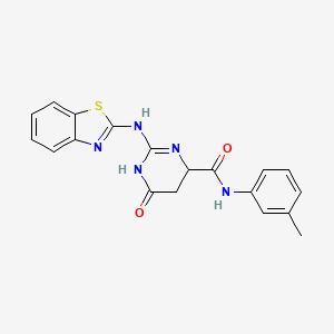 2-(1,3-benzothiazol-2-ylamino)-N-(3-methylphenyl)-6-oxo-1,4,5,6-tetrahydro-4-pyrimidinecarboxamide