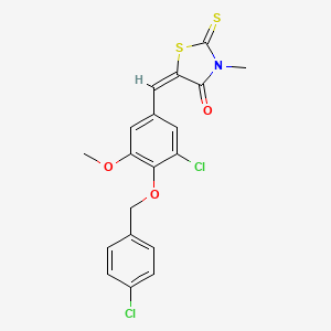 5-{3-chloro-4-[(4-chlorobenzyl)oxy]-5-methoxybenzylidene}-3-methyl-2-thioxo-1,3-thiazolidin-4-one