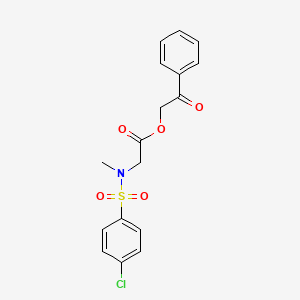 2-oxo-2-phenylethyl N-[(4-chlorophenyl)sulfonyl]-N-methylglycinate